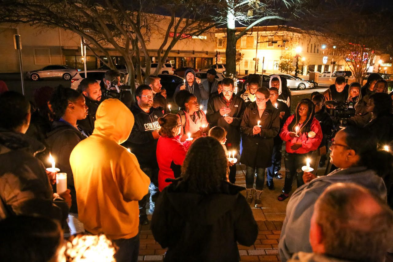 A vigil for Michael Dean